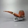 Herriot Pipes Contrast Sandblasted Bent Billiard w/ Horn Handmade Briar Pipe, New - Image 4