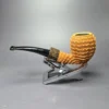 Eclesias Pipes “Dragon Scale” Sandblasted Acorn w/ Wenge Handmade Briar Pipe, New - Image 4