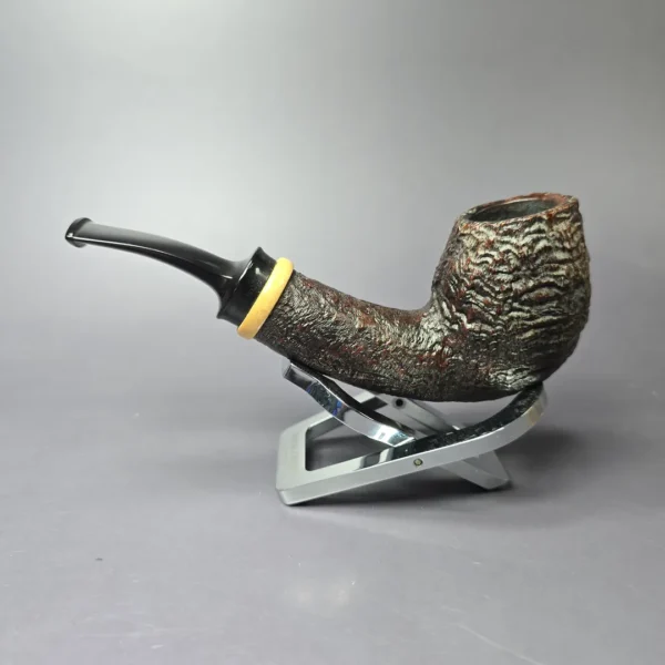 Jared Coles 2023 Sandblasted Brandy w/ Boxwood Estate Briar Pipe, American Estates - Image 4