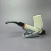 MBSD Meerschaum Deluxe Rusticated Cavalier Block Meerschaum Pipe, Briar-Mortise, New - Image 4