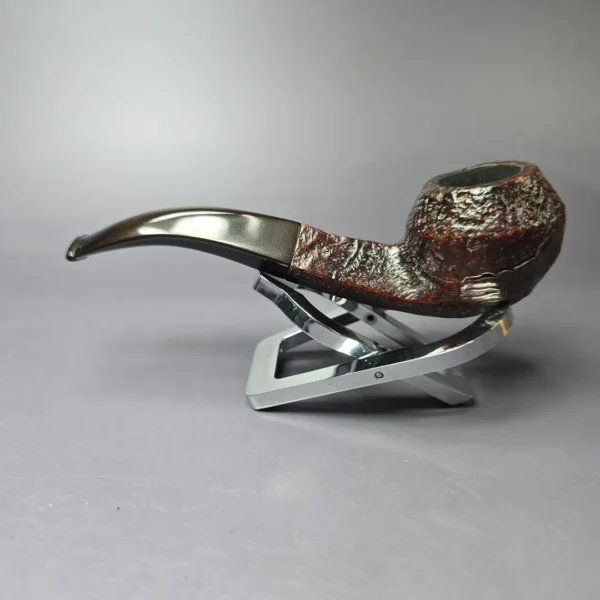 Dunhill 1927 Shell Briar Sandblasted Bent Bulldog Estate Briar Pipe, English Estates - Image 4