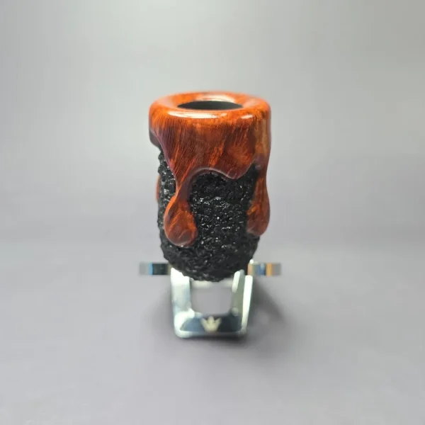 Walt Cannoy 10th Anniversary Cardinal House Morton Wax Drip Handmade Briar Pipe, New - Image 4