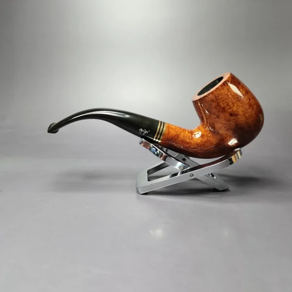 Gigi Epoca Smooth Bent Billiard Estate Briar Pipe, Unsmoked, 9mm - Image 5