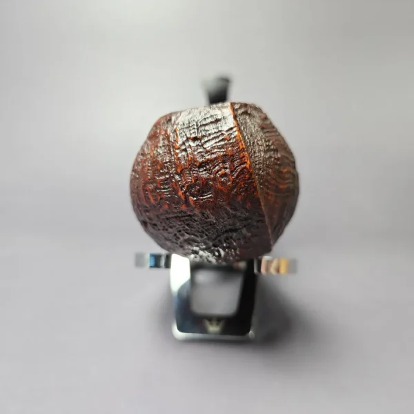 HS Studio Sandblasted Blowfish w/ Boxwood Estate Briar Pipe, Unsmoked - Image 5