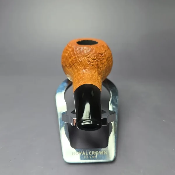 C-Pipe Sandblasted Nosewarmer Apple Handmade Briar Pipe, New - Image 5