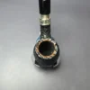 Aldo Velani 03 Sandblasted Bent Billiard w/ Silver Estate Briar Pipe, Italian Estates - Image 5