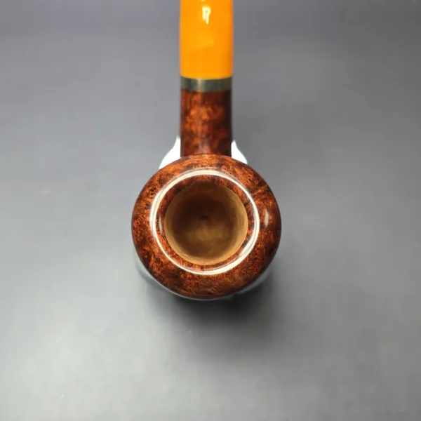 Rinaldo Triade Y Smooth Bent Billiard w/ Silver Estate Briar Pipe, Unsmoked - Image 5