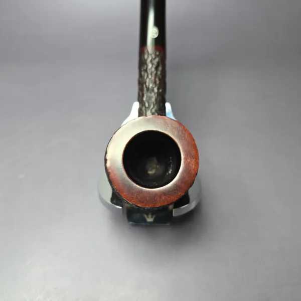 James Upshall Bark Group 5 Partially Rusticated Pot Estate Briar Pipe, Unsmoked - Image 5
