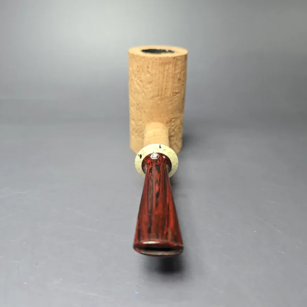 Pipe Tristan Natural Sandblast Poker w/ Durat Handmade Briar Pipe, New - Image 5
