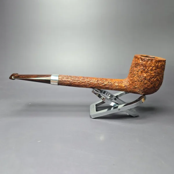 Ferndown (Antique) Bark Rusticated Canadian w/ Silver Estate Briar Pipe, English Estates - Image 5