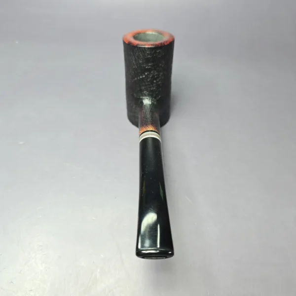 Herriot Pipes Sandblasted Poker w/ Fordite Handmade Briar Pipe, New - Image 5