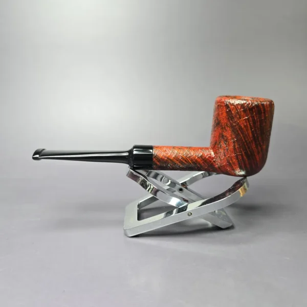 Eclesias Pipes Contrast Sandblasted Billiard Handmade Briar Pipe, New - Image 5