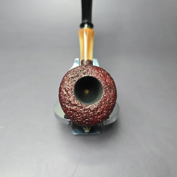 Adam Remington Sandblasted Dublin w/ Horn Estate Briar Pipe, Unsmoked - Image 5