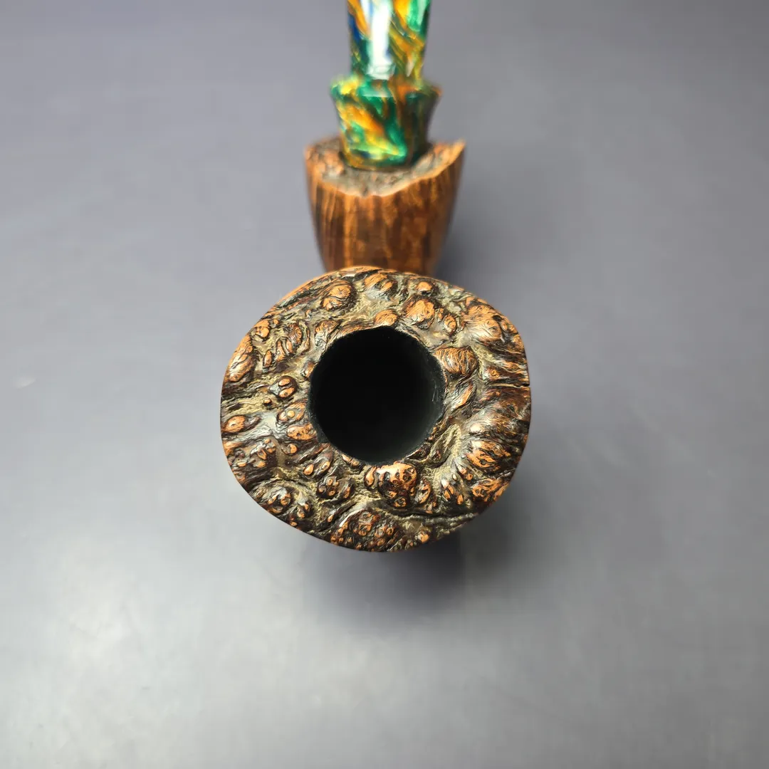 Dragon Briars by Joshua Ronish Smooth Poker Estate Briar Pipe, Unsmoked - Image 5