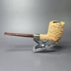 Pipe Tristan Natural Granite Army Mount Billiard Handmade Briar Pipe, Unsmoked - Image 5