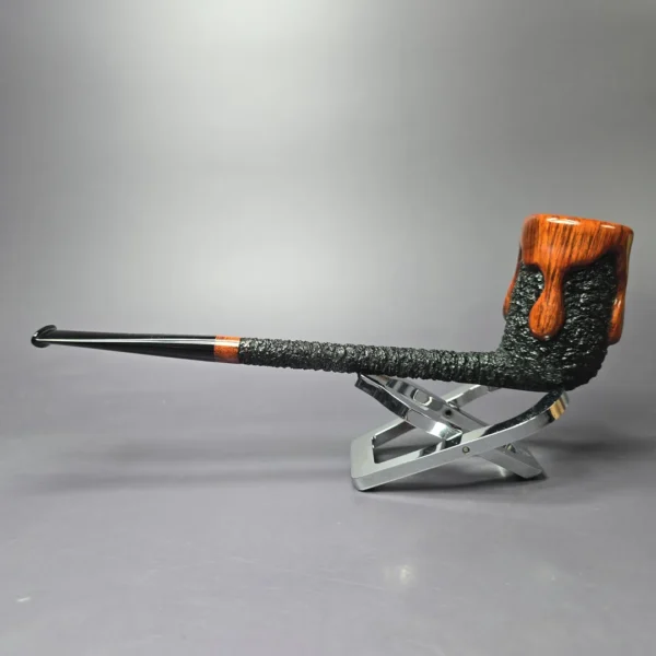 Walt Cannoy 10th Anniversary Cardinal House Morton Wax Drip Handmade Briar Pipe, New - Image 5