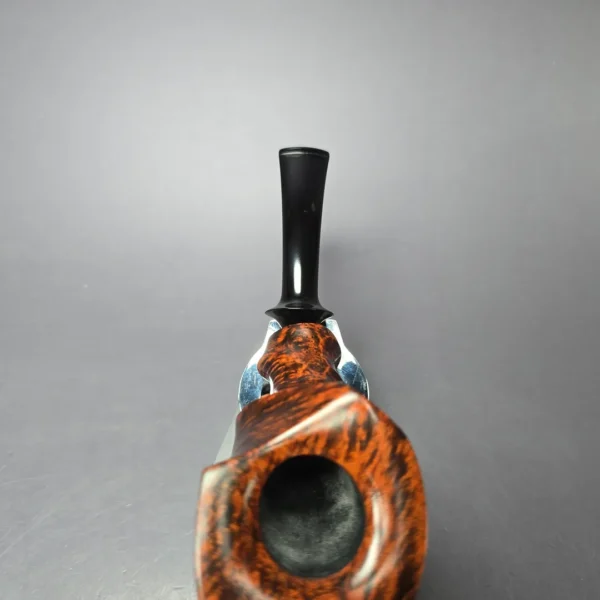 Walt Cannoy Cardinal House Langford Smooth Spiral Horn Handmade Briar Pipe, New - Image 5