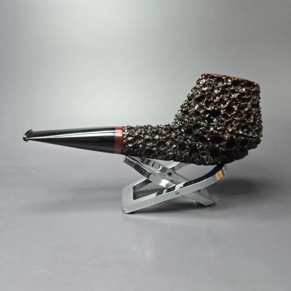 Walt Cannoy Cardinal House Munn Lava Rock Bulldog Handmade Briar Pipe, New - Image 5