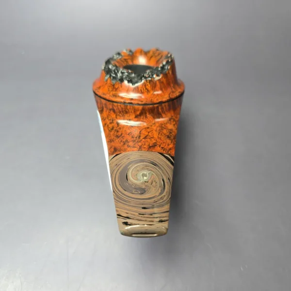 Walt Cannoy 10th Anniversary Cardinal House Langford Porkpie Eskimo Handmade Briar Pipe, New - Image 6