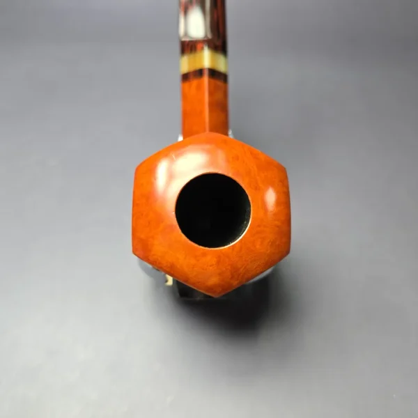 Bjarne Nielsen Signature (C) (Ph. Vigen) Panel Dublin w/ Horn Estate Briar Pipe, Unsmoked - Image 6