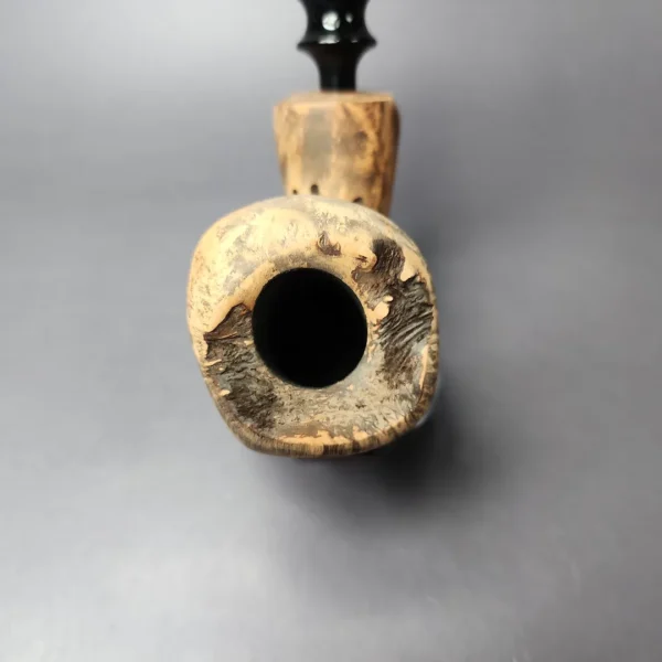 Nording Spruce Matte Rusticated Freehand Estate Briar Pipe, Unsmoked - Image 6