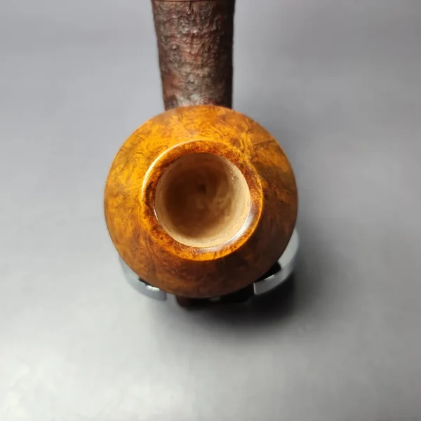 Rad Davis 2010 Partially Sandblasted Rhodesian w/Ivorite Estate Briar Pipe, Unsmoked - Image 6