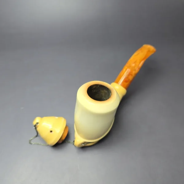 CAO XL Smooth Sitter w/ Wind Cap Estate Block Meerschaum Pipe, Turkish Estates - Image 6