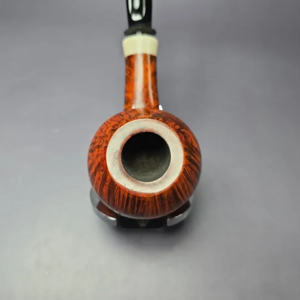 Bonsai Pipes Smooth Squat Apple w/ Ivorite Handmade Briar Pipe, New - Image 6