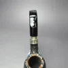 Aldo Velani 03 Sandblasted Bent Billiard w/ Silver Estate Briar Pipe, Italian Estates - Image 6