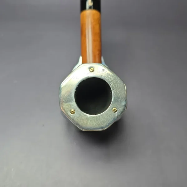 L'Anatra Limited Edition Dan Pipe Pipe of the Year 2007 Smooth Panel w/ Silver Cap Estate Briar Pipe, Italian Estates 9mm - Image 6