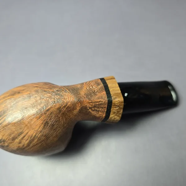 Peter Toth Contrast Sandblasted Freehand w/ Zebrawood Handmade Briar Pipe, New - Image 6