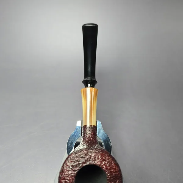 Adam Remington Sandblasted Dublin w/ Horn Estate Briar Pipe, Unsmoked - Image 6
