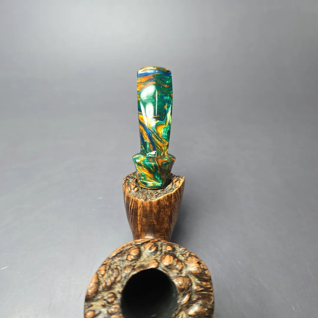 Dragon Briars by Joshua Ronish Smooth Poker Estate Briar Pipe, Unsmoked - Image 6