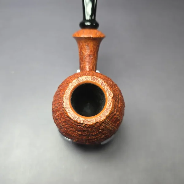 Lasse Skovgaard XL Sandblasted Brandy Estate Briar Pipe, Unsmoked - Image 6