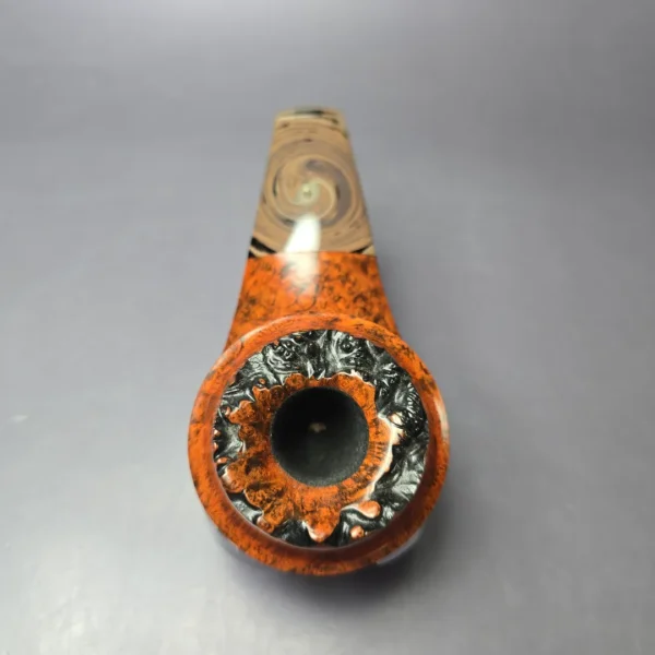 Walt Cannoy 10th Anniversary Cardinal House Langford Porkpie Eskimo Handmade Briar Pipe, New - Image 7