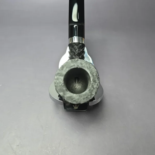 Eclesias Pipes "Dragon Scale" Sandblast Billiard w/ Duraluminum Handmade Briar Pipe, New, 9mm - Image 7