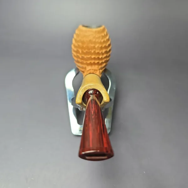 Eclesias "Dragon Scale" Sandblasted Cutty w/Acacia Burl Handmade Briar Pipe, New - Image 7