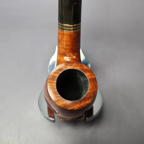 Gigi Epoca Smooth Bent Billiard Estate Briar Pipe, Unsmoked, 9mm - Image 7