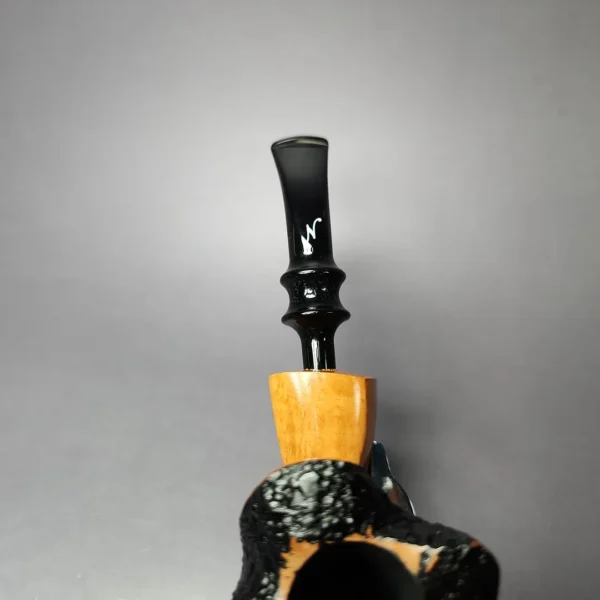 Nording Spiral Partially Rusticated Freehand Estate Briar Pipe, Unsmoked - Image 7