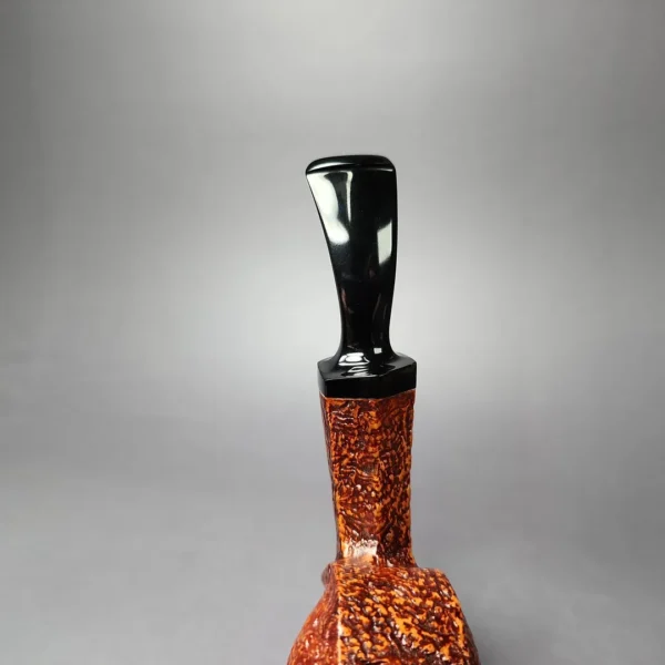 HS Studio Sandblasted Blowfish Estate Briar Pipe, Unsmoked - Image 7