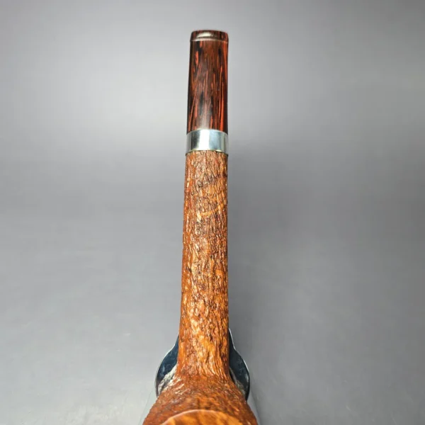 Ferndown (Antique) Bark Rusticated Canadian w/ Silver Estate Briar Pipe, English Estates - Image 7