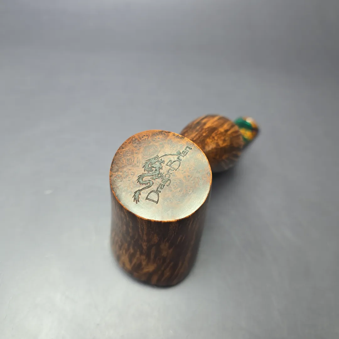 Dragon Briars by Joshua Ronish Smooth Poker Estate Briar Pipe, Unsmoked - Image 7