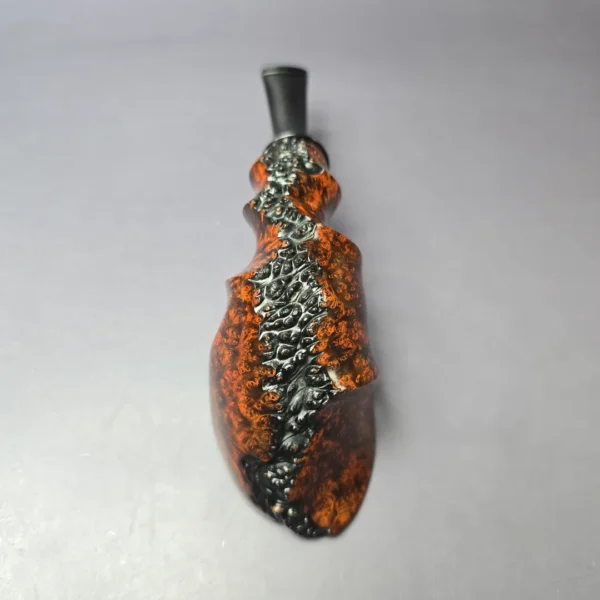 Walt Cannoy Cardinal House Langford Smooth Spiral Horn Handmade Briar Pipe, New - Image 7