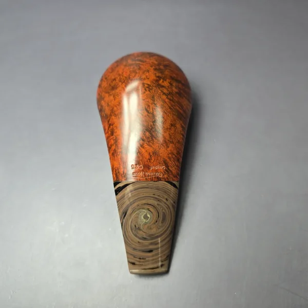 Walt Cannoy 10th Anniversary Cardinal House Langford Porkpie Eskimo Handmade Briar Pipe, New - Image 8