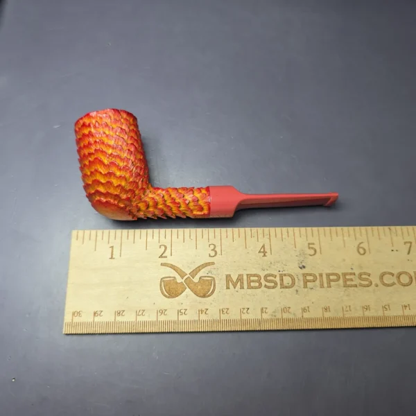 Eclesias Pipes “Dragon Scale” Contrast Sandblast Stack Handmade Briar Pipe, New - Image 8