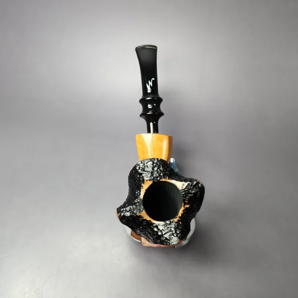 Nording Spiral Partially Rusticated Freehand Estate Briar Pipe, Unsmoked - Image 8