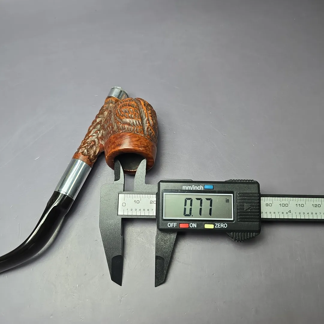 LHS Purex Rusticated Cavalier Estate Briar Pipe, American Estates - Image 8