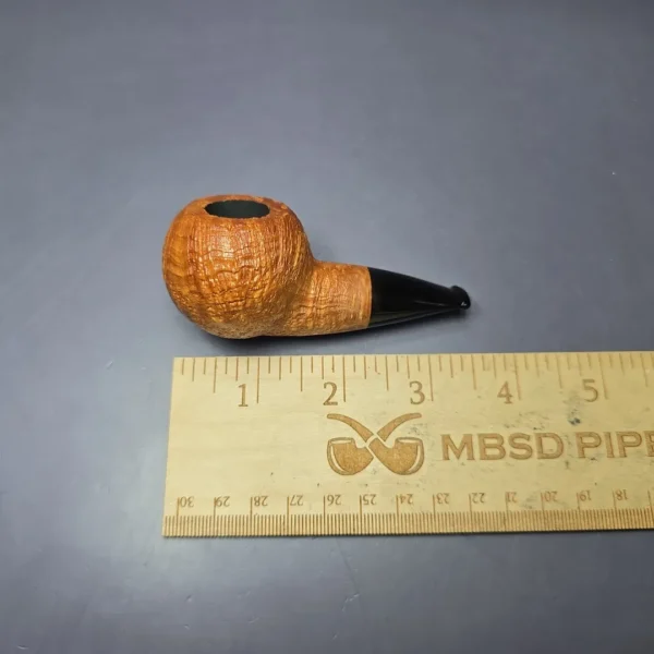 C-Pipe Sandblasted Nosewarmer Apple Handmade Briar Pipe, New - Image 8