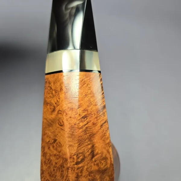 Marek Kando Smooth Wide Shank Bulldog w/Horn Estate Briar Pipe, Other Estates - Image 8