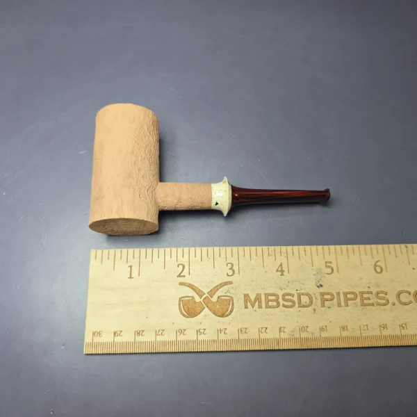 Pipe Tristan Natural Sandblast Poker w/ Durat Handmade Briar Pipe, New - Image 8